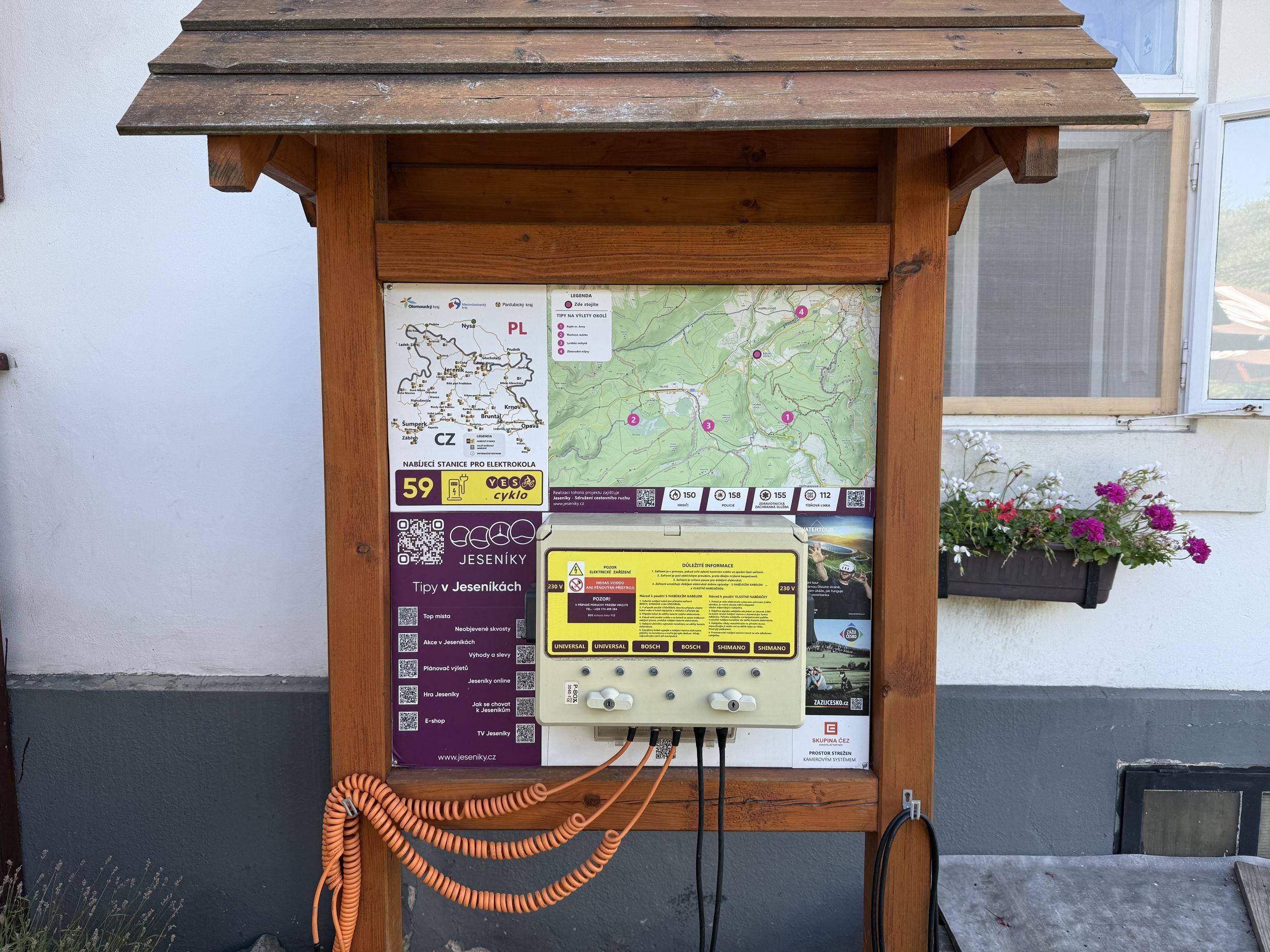 Nabíjecí stanice pro elektrokola č. 59 - Hotýlek u Pekina