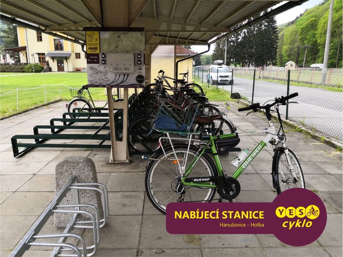Nabíjecí stanice pro elektrokola - Holba Hanušovice