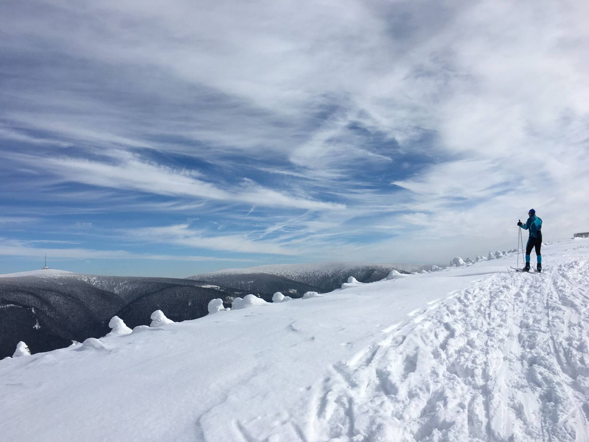 Skilanglauf rund um den Stausee Dlouhé Stráně