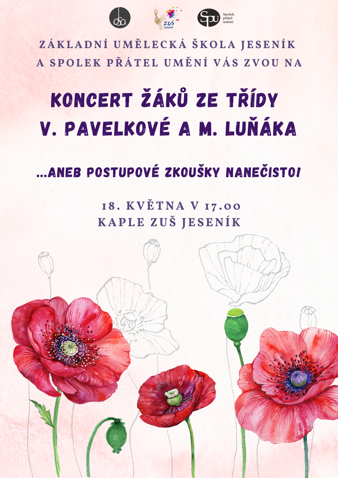 Koncert žáků ze třídy V. Pavelkové a M. Luňáka