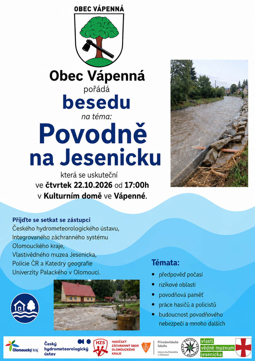 BESEDA S OBČANY Vápenné: Povodně na Jesenicku