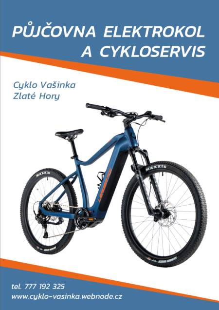 Půjčovna elektrokol - Cyklo Vašinka Zlaté Hory