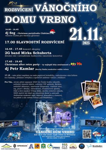 Slavnostní rozsvícení vánočního domu ve Vrbně pod Pradědem