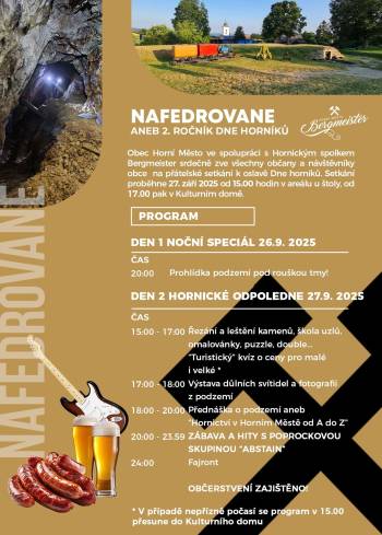 Den horníků oslavte v Horním Městě