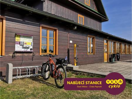 Nabíjecí stanice pro elektrokola - Chata Paprsek