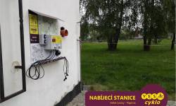 Nabíjecí stanice pro elektrokola - Papírna Velké Losiny
