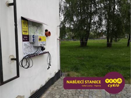 Nabíjecí stanice pro elektrokola - Papírna Velké Losiny
