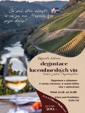 Degustace lucemburských vín v Caffe 113