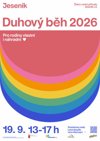Duhový běh města Jeseník pro rodiny vlastní i náhradní 2026