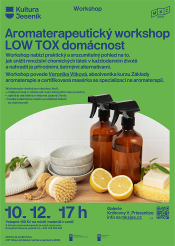 Aromaterapeutický workshop – LOW TOX domácnost
