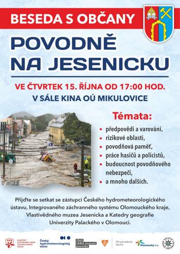BESEDA S OBČANY Mikulovic: Povodně na Jesenicku